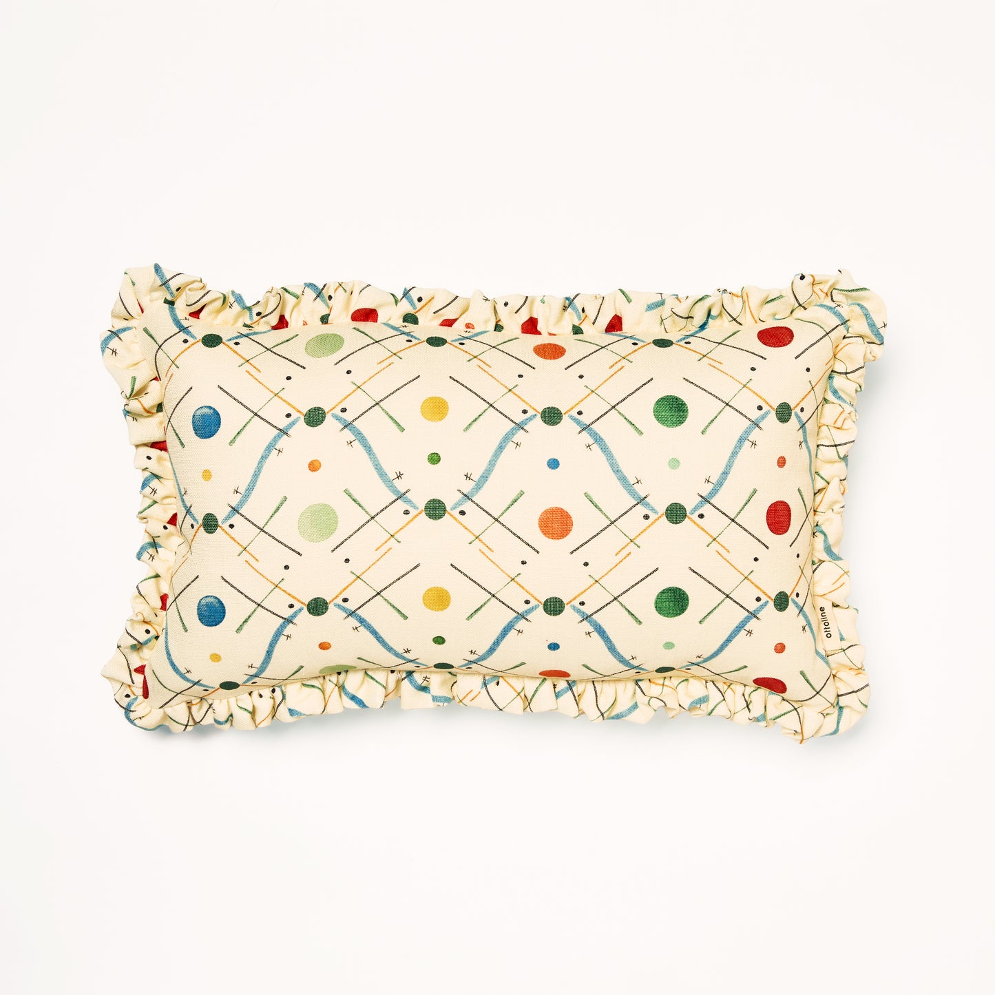 Frilled Cushion Medium: Improvisation number 1  - Blue