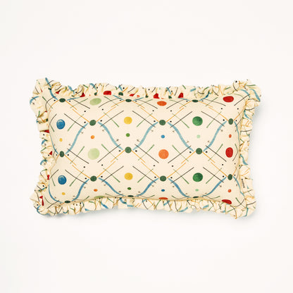Frilled Cushion Medium: Improvisation number 1  - Blue