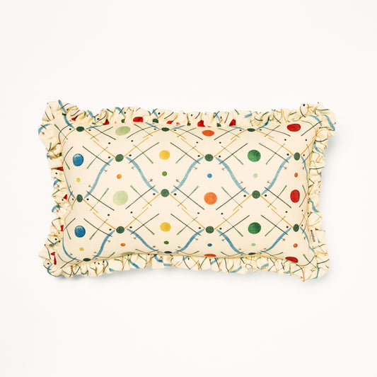 Frilled Cushion Medium: Improvisation number 1  - Blue