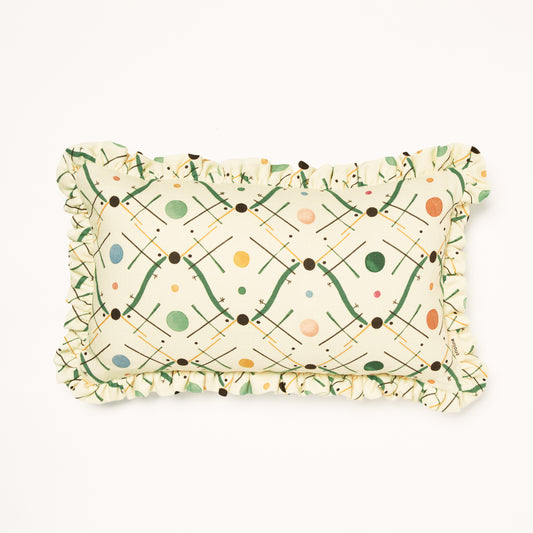 Frilled Cushion Medium: Improvisation 1 - Green