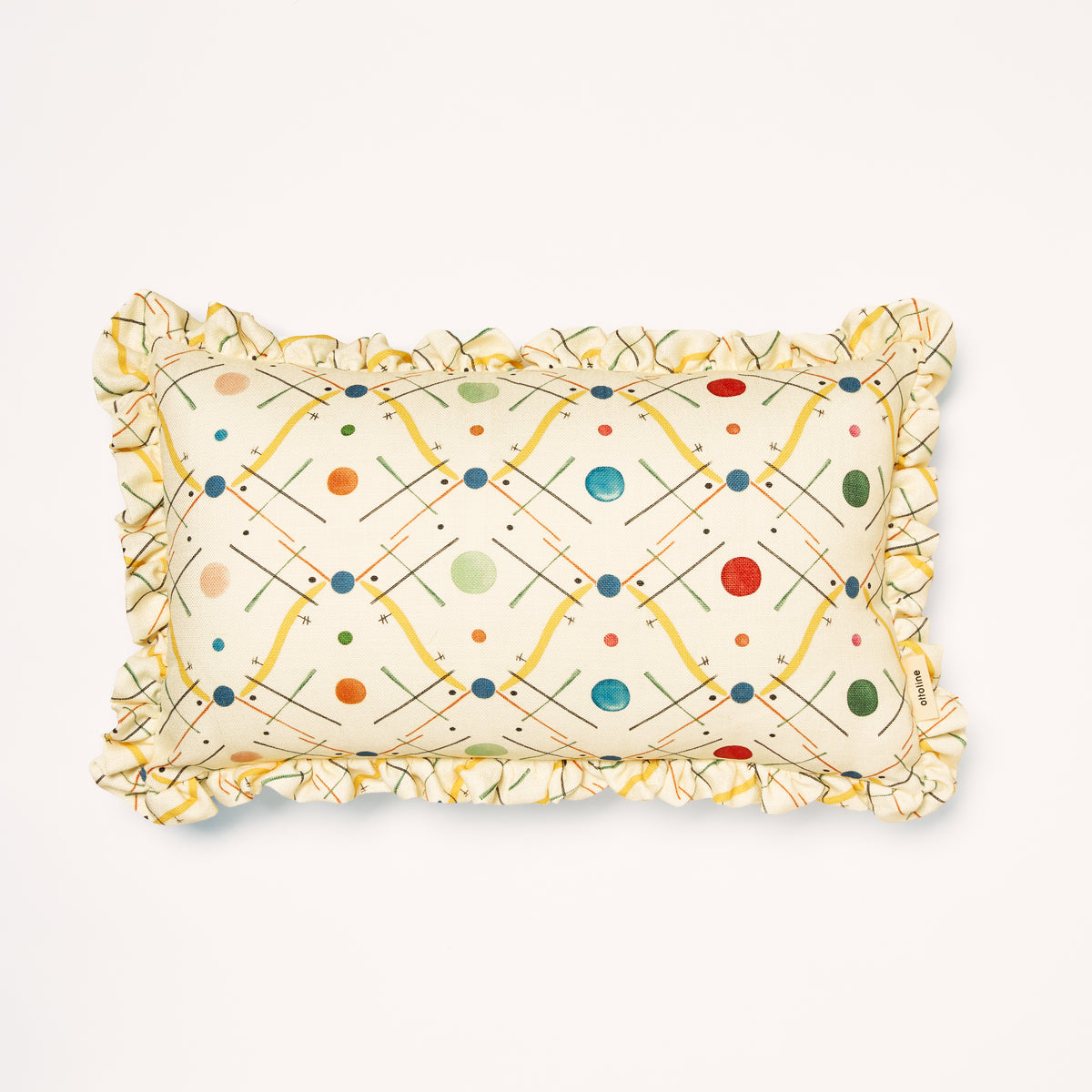 Frilled Cushion Medium: Improvisation number 1  - Yellow