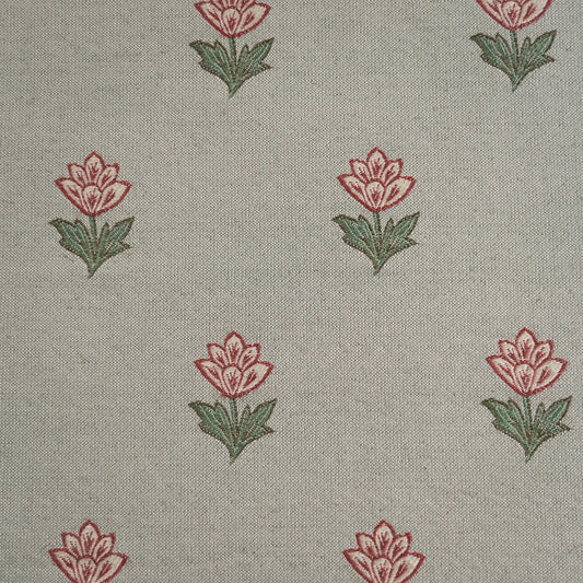 Indian Tulips Woven Fabric - Sage