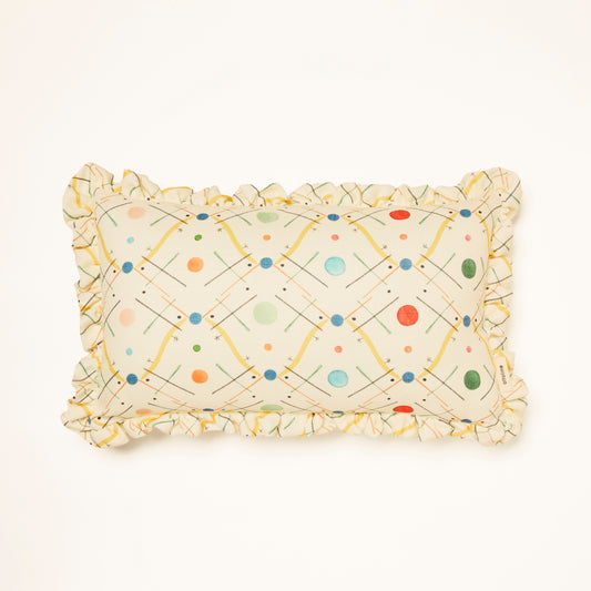 Frilled Cushion Medium: Improvisation number 1  - Yellow