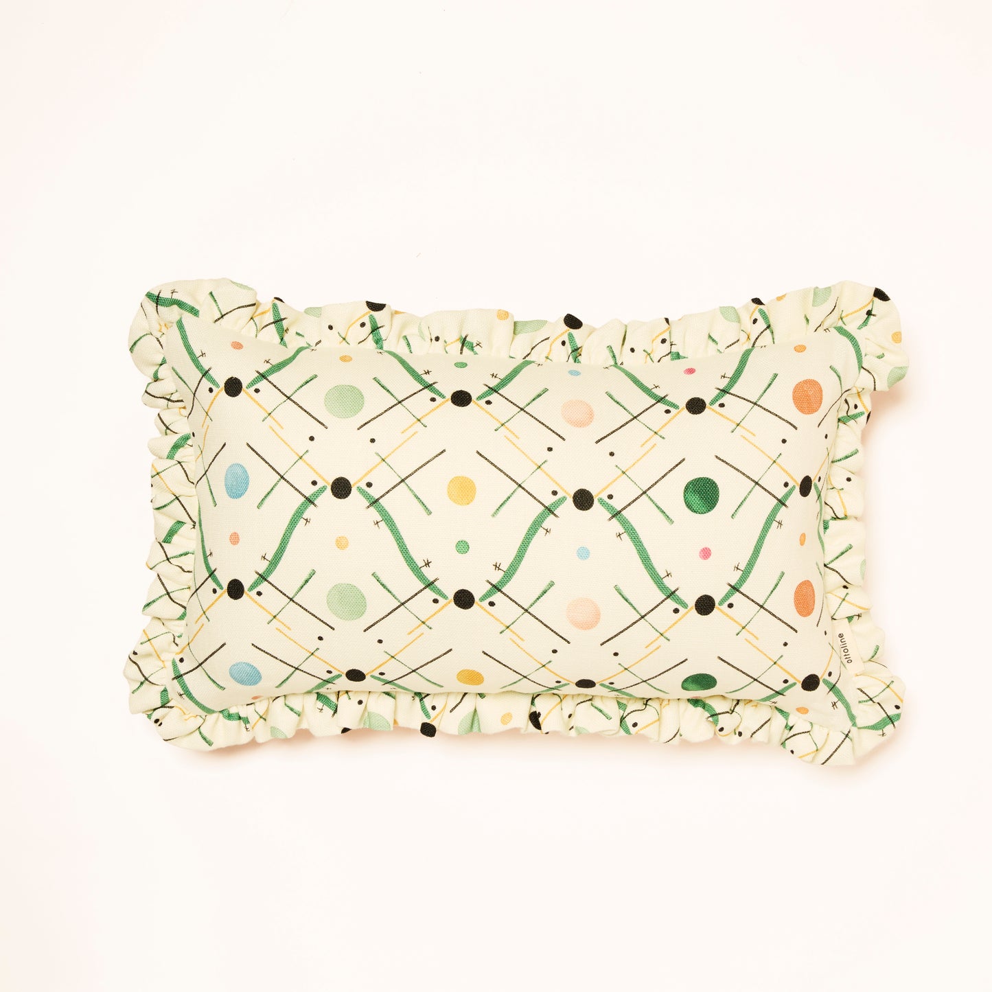 Frilled Cushion Medium: Improvisation 1 - Green