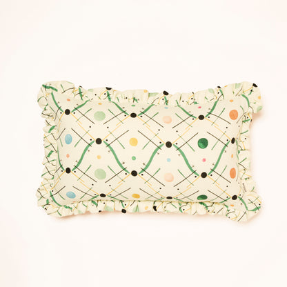 Frilled Cushion Medium: Improvisation 1 - Green