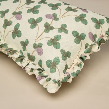 Frilled Cushion Medium: Chintz Constance - Green and Lilac