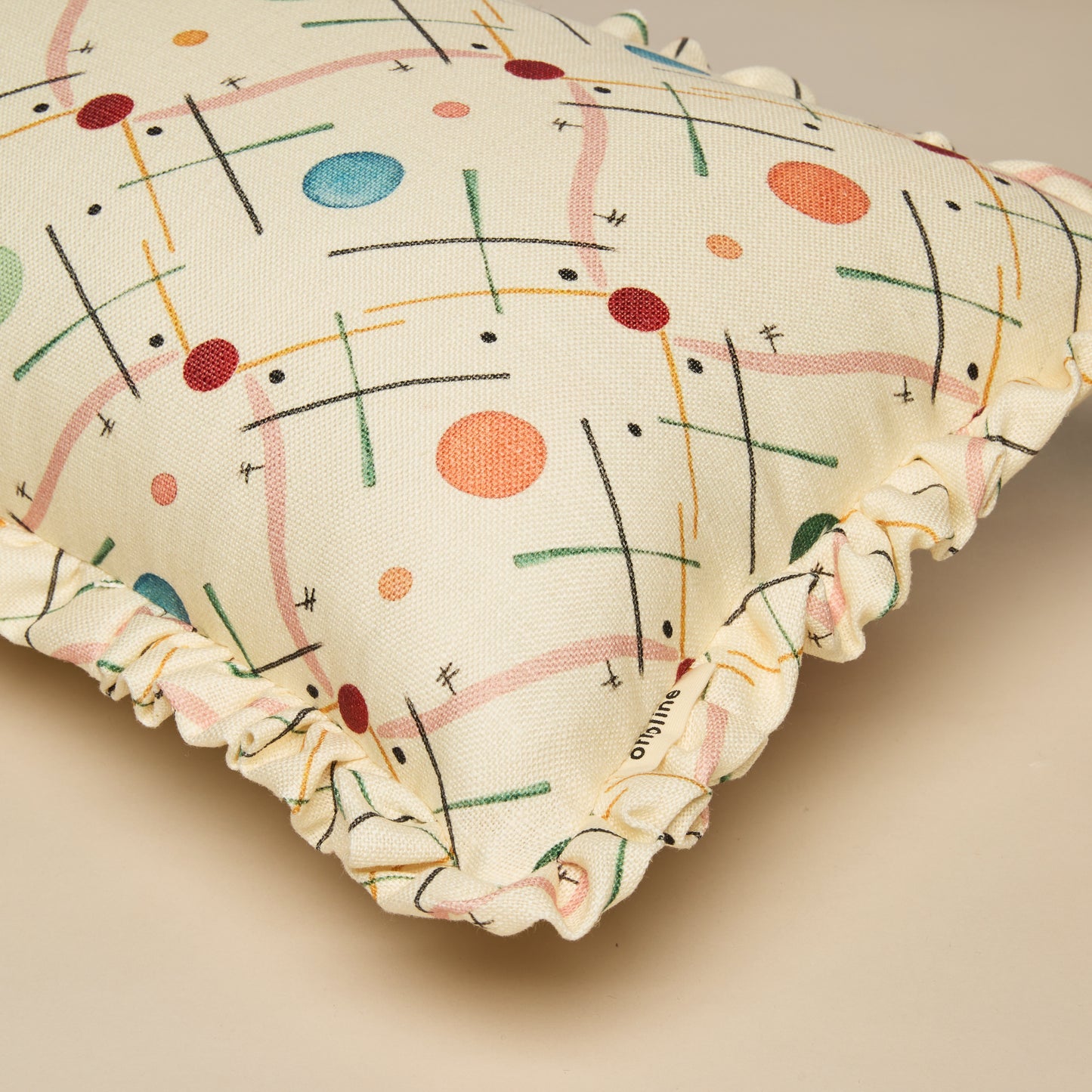 Frilled Cushion Medium: Improvisation number 1  - Pink