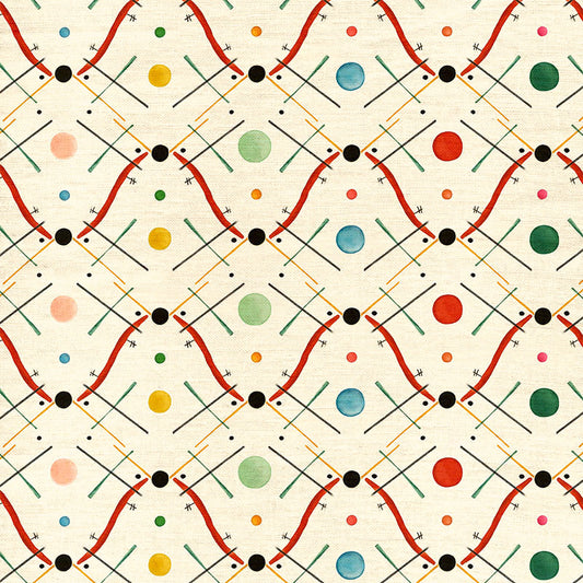 Improvisation 1 Fabric - Red