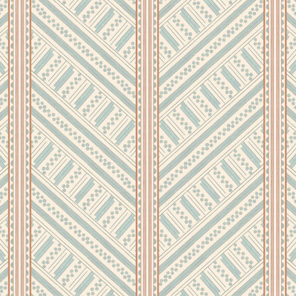 Vondel Wallpaper - Cream and Blue