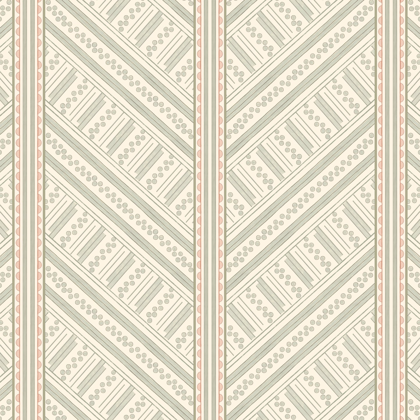Vondel Wallpaper - Cream and Sage