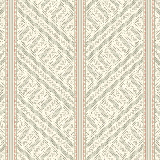 Vondel Wallpaper - Cream and Sage