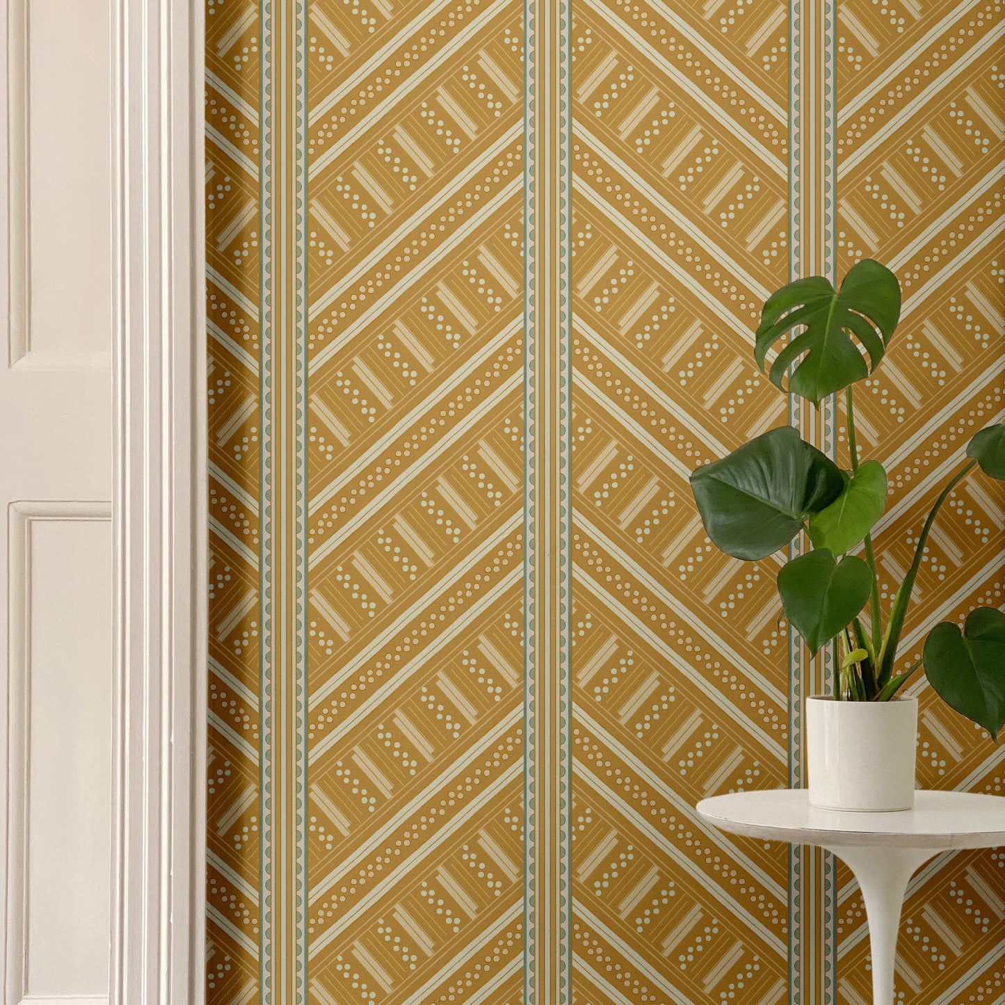 Vondel Wallpaper - Ochre Yellow