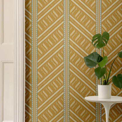 Vondel Wallpaper - Ochre Yellow