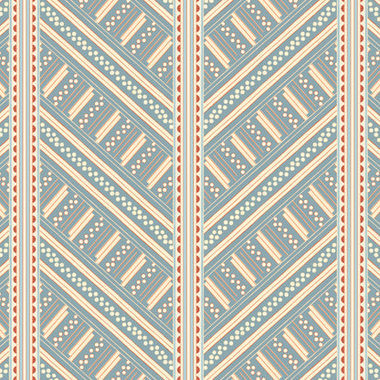 Vondel Wallpaper - Blue and Red
