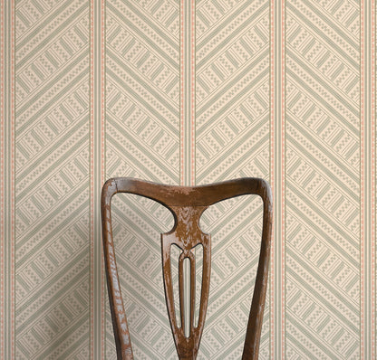Vondel Wallpaper - Cream and Sage