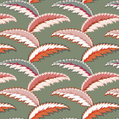 Persian Palm Wallpaper - Sage Green