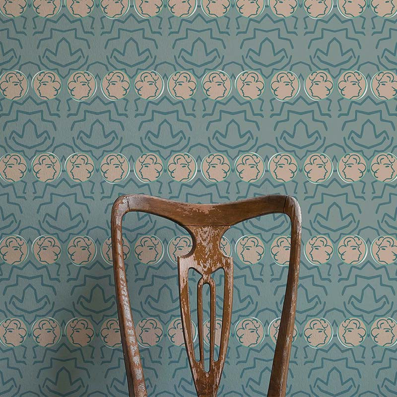 Having a Chat Wallpaper - Light Blue