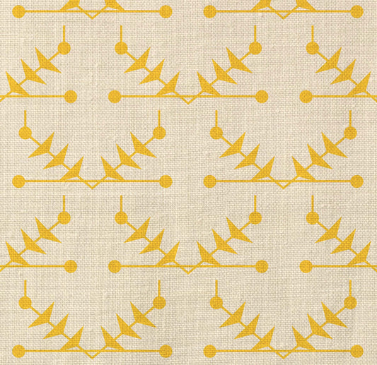 Atomic Trellis Fabric - Yellow