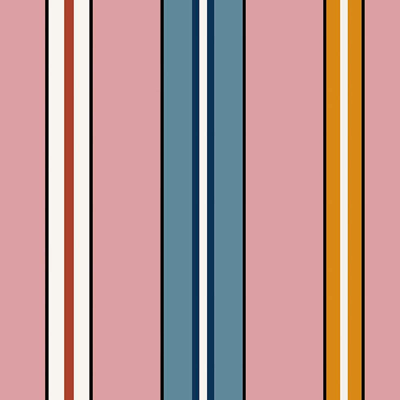 Sporty Stripes Wallpaper -Pink