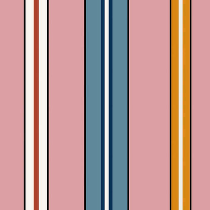 Sporty Stripes Wallpaper -Pink
