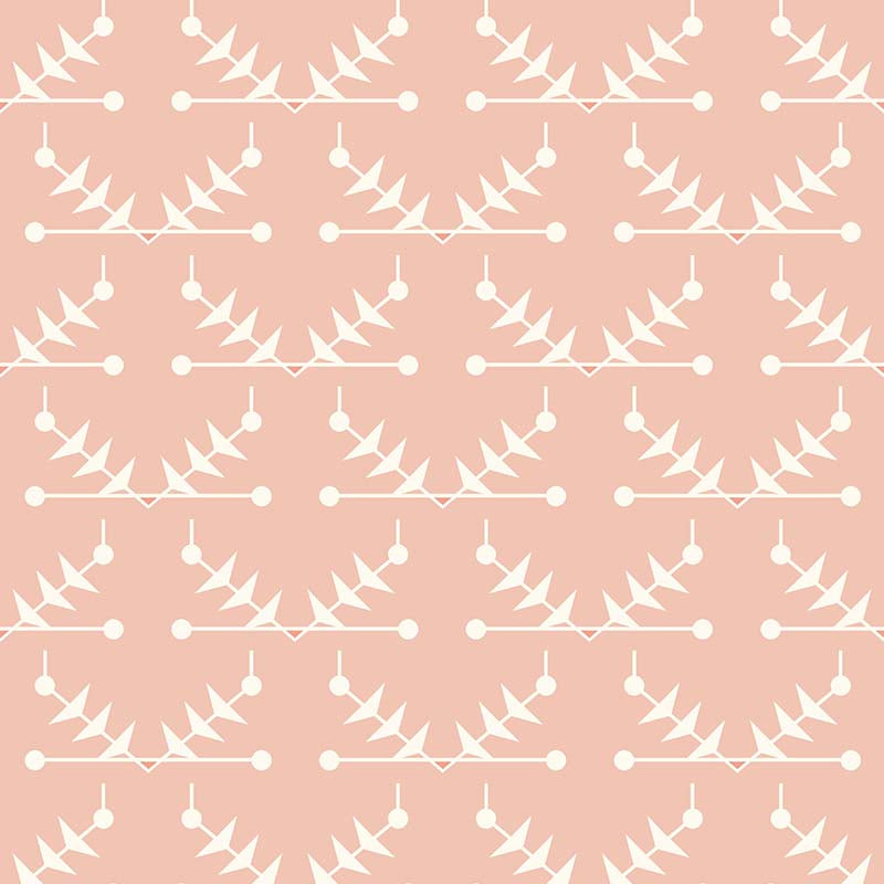 Atomic Trellis Wallpaper - Pink