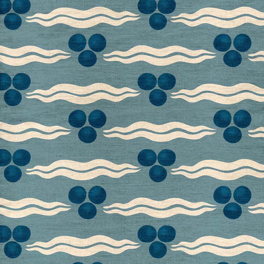 Chintamani Fabric - Antique Blue