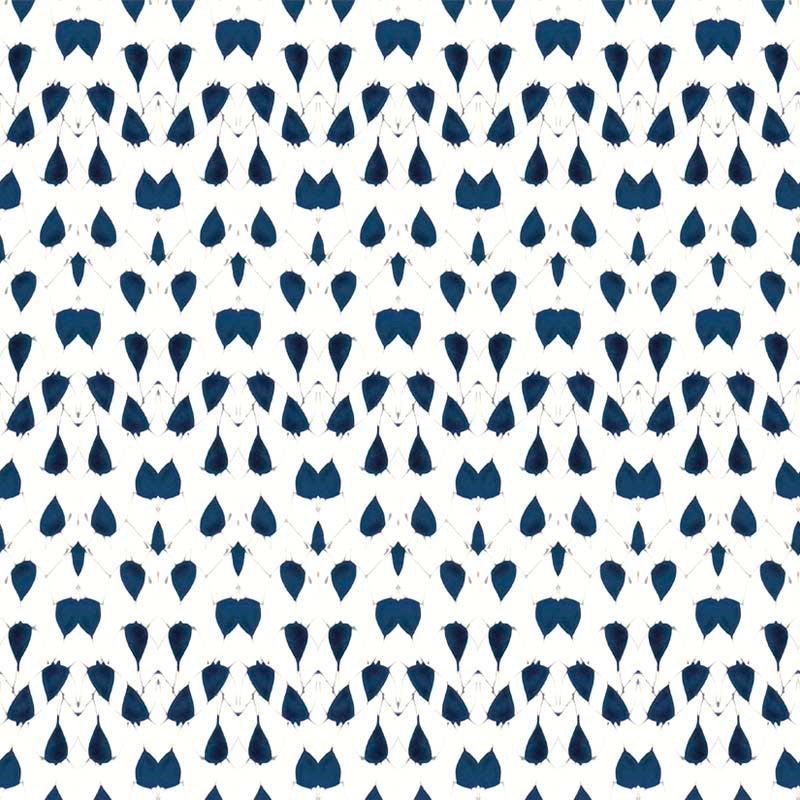 Porcelain Wings Wallpaper -Blue