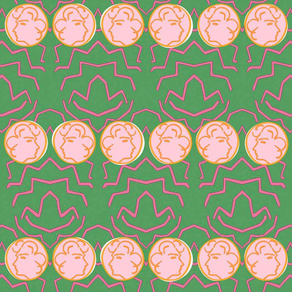 Having a Chat Wallpaper - Green and Pink