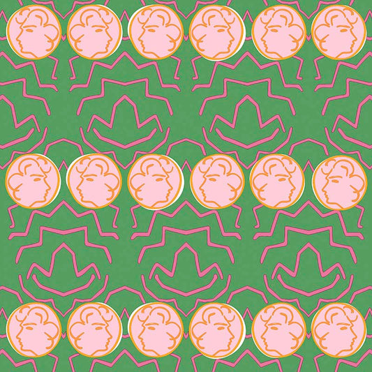 Having a Chat Wallpaper - Green and Pink