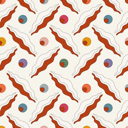 Chintamani Trellis Wallpaper - Rusty Orange