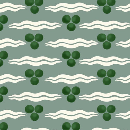 Chintamani Wallpaper- Antique Green
