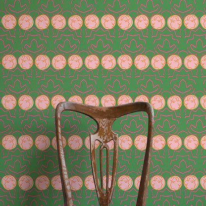 Having a Chat Wallpaper - Green and Pink
