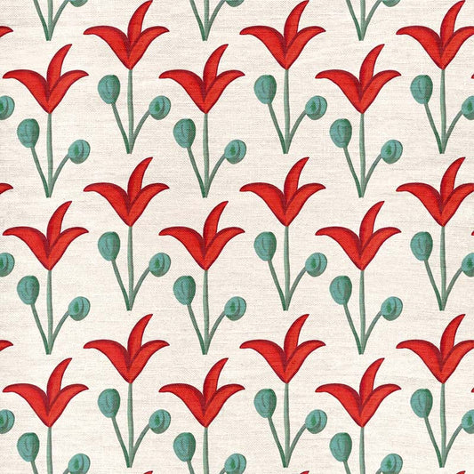 Spring Rhythm Fabric - Red