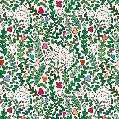 Fields of Joy Fabric - White