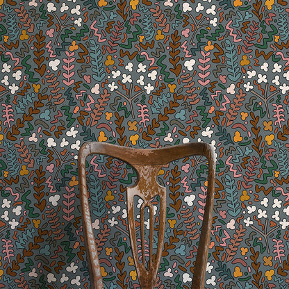 Fields of Joy Wallpaper- Grey