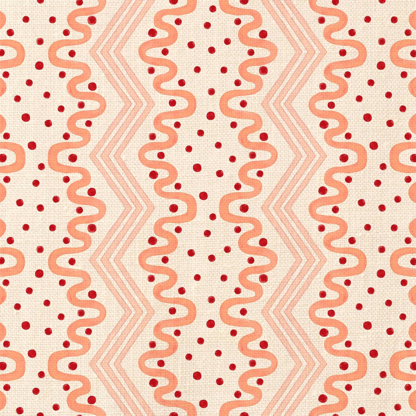 Madame Ziggle Fabric - Pink and Coral