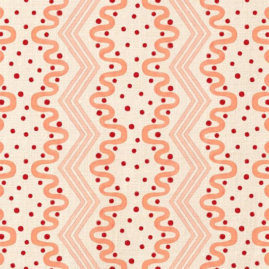 Madame Ziggle Fabric - Pink and Coral