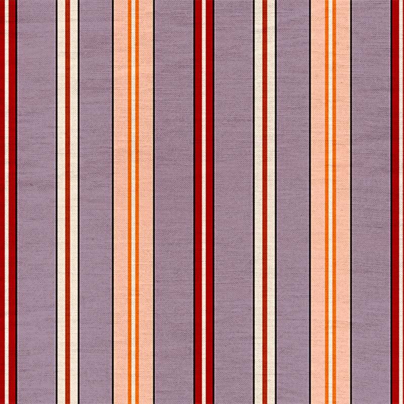 Sporty Stripes Fabric - Lilac - Linen