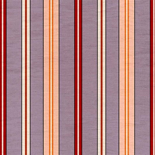 Sporty Stripes Fabric - Lilac - Linen