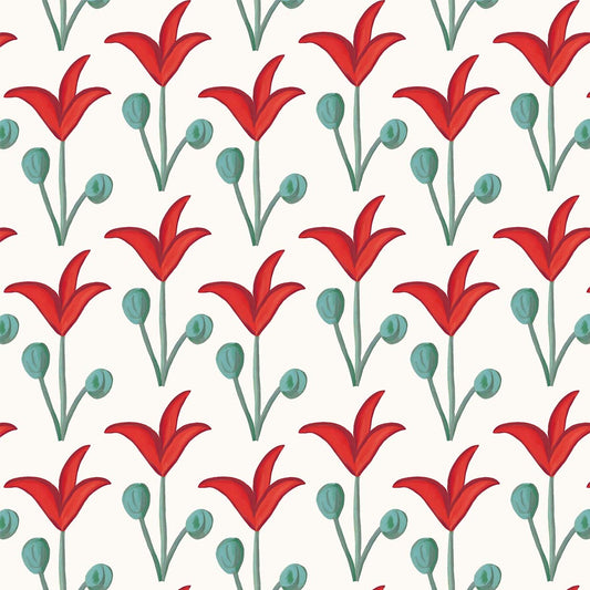 Spring Rhythm Wallpaper Red