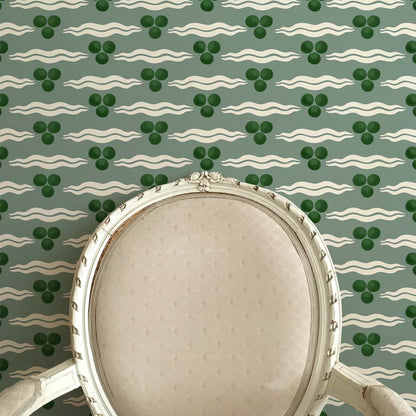 Chintamani Wallpaper- Antique Green