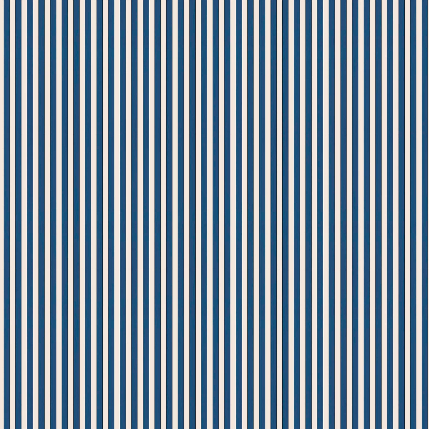Tuscan Stripes Wallpaper - Navy Blue & Oatmeal