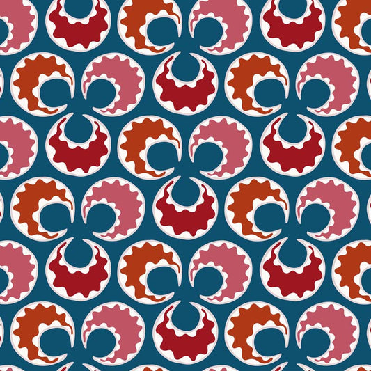Chintamani Fun Wallpaper  - Blue and Red