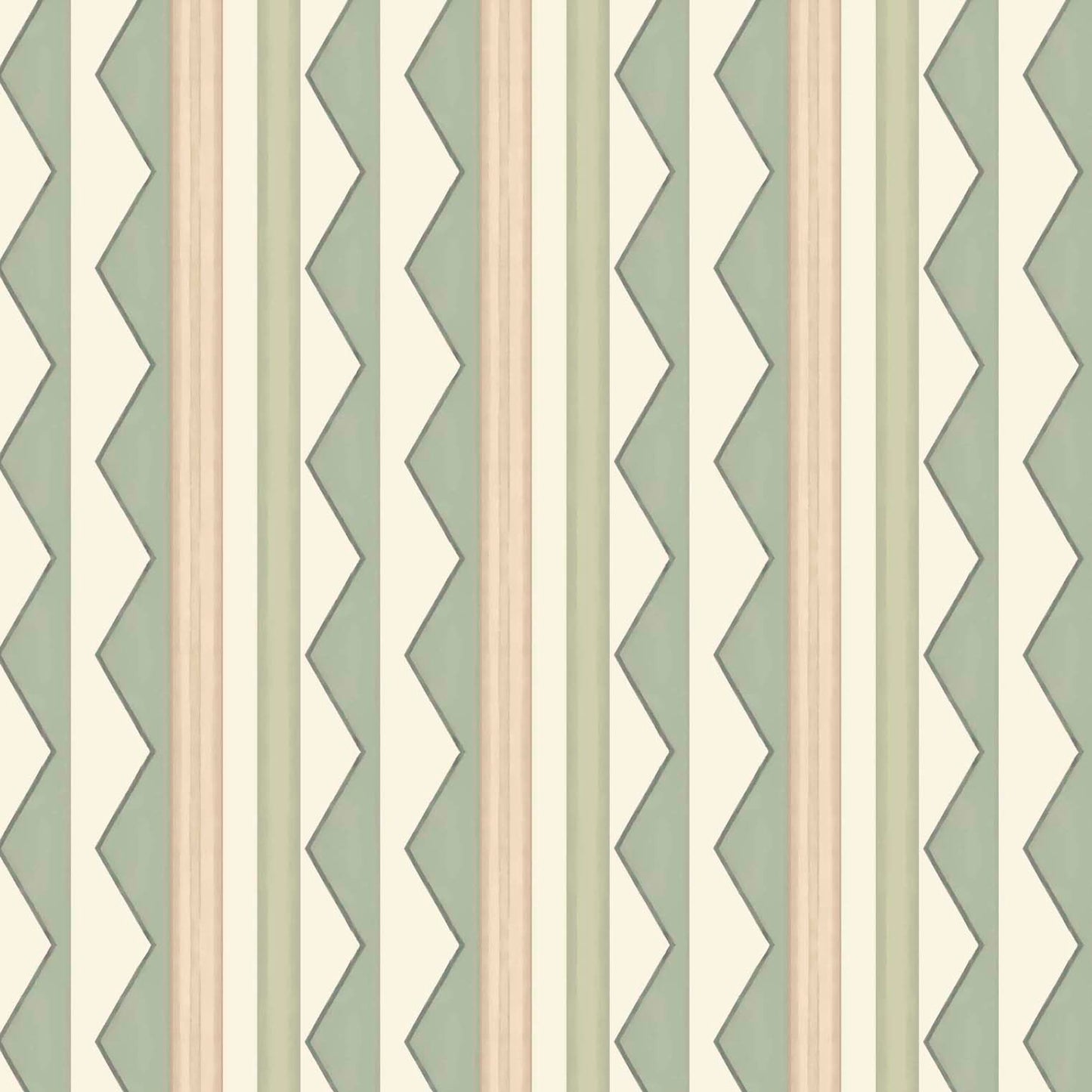 Bloomsbury Stripes Wallpaper - Soft Sage Green