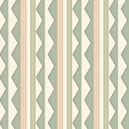 Bloomsbury Stripes Wallpaper - Soft Sage Green