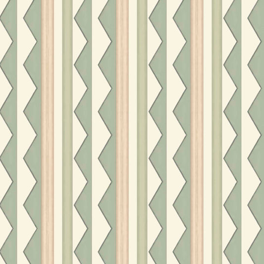 Bloomsbury Stripes Wallpaper - Soft Sage Green