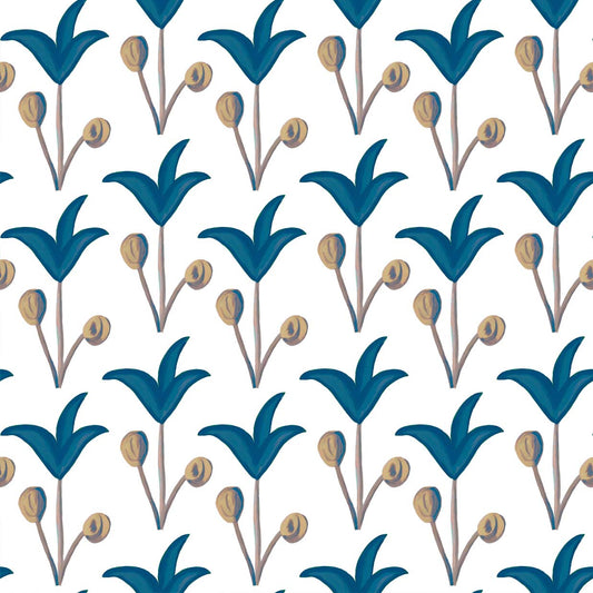 Spring Rhythm Wallpaper - Blue