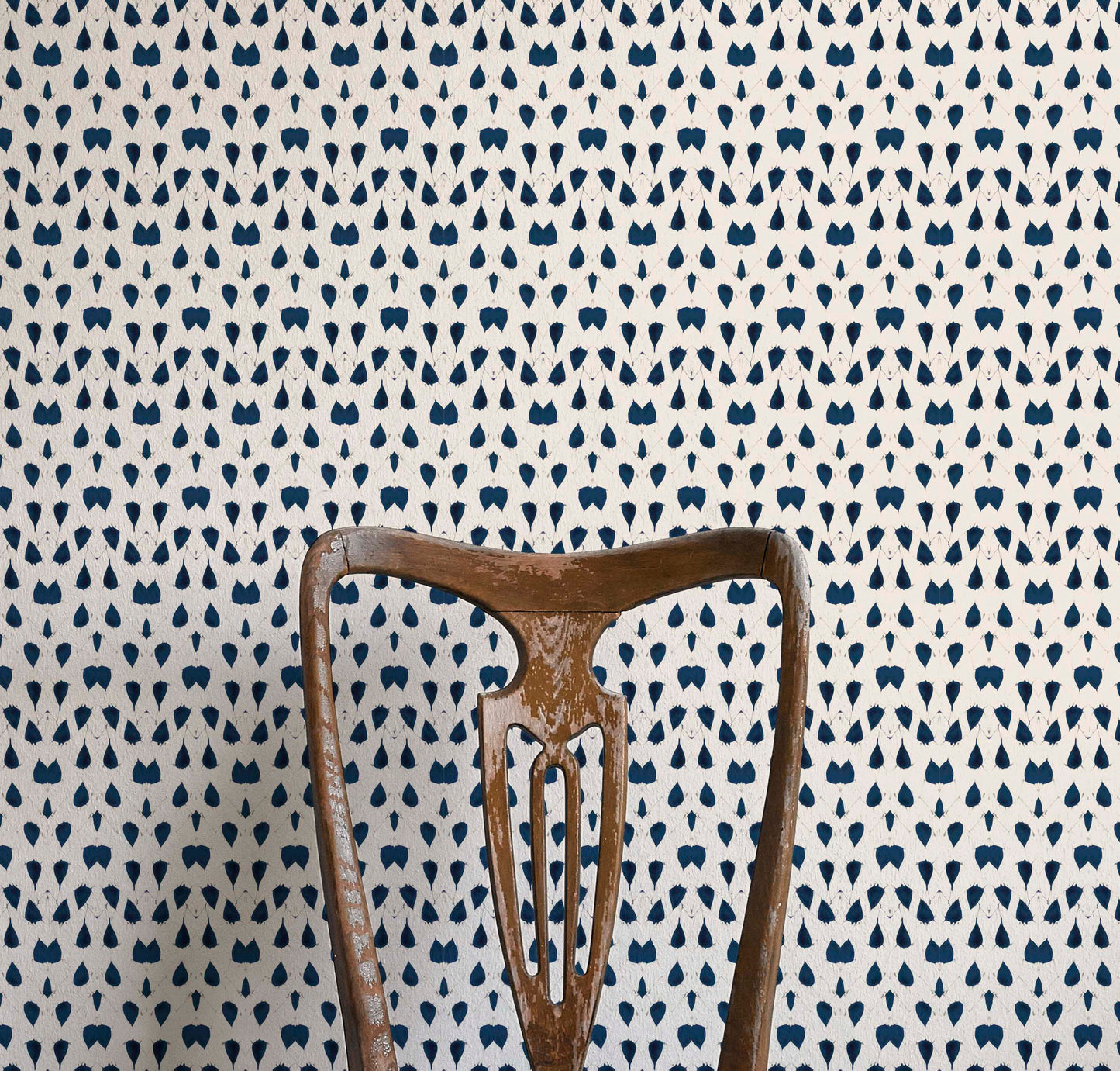 Porcelain Wings Wallpaper -Blue