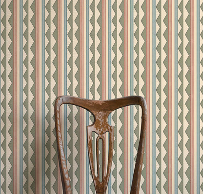 Bloomsbury Stripes Wallpaper - Autumn Green