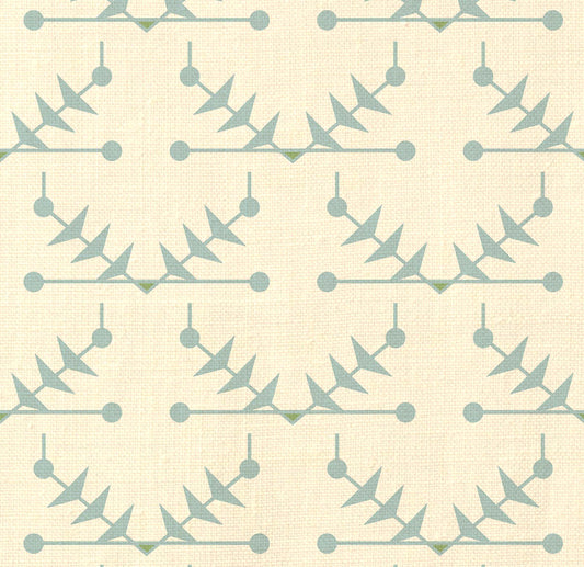Atomic Trellis Fabric - Light Blue